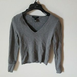 Forever 21 grey crop top